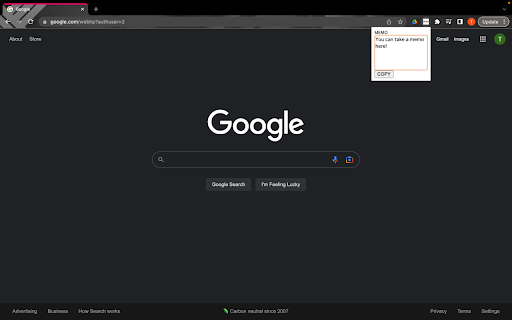 The Simple Memo  from Chrome web store to be run with OffiDocs Chromium online