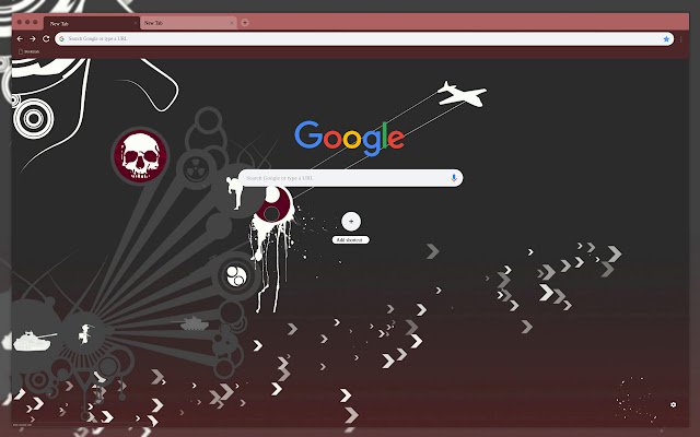 Das Totenkopfflugzeug aus dem Chrome-Webshop soll mit OffiDocs Chromium online betrieben werden