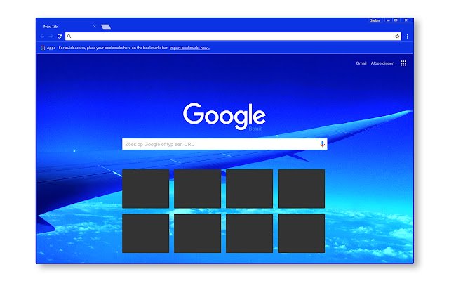 Ang Sky ay Asul na Tema mula sa Chrome web store na tatakbo sa OffiDocs Chromium online