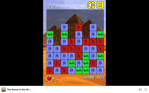 The Stones of the Pharaoh Embark on a thinking adventure in Egypt!  from Chrome web store to be run with OffiDocs Chromium online