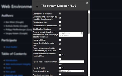 The Stream Detector PLUS from Chrome web store to be run with OffiDocs Chromium online The Stream Detector PLUS from Chrome web store to be run with OffiDocs Chromium online