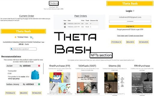Theta BASH  from Chrome web store to be run with OffiDocs Chromium online