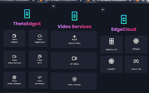 Theta Edge Extension  from Chrome web store to be run with OffiDocs Chromium online