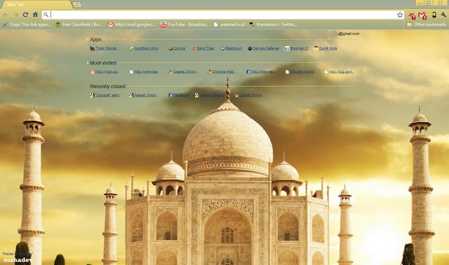 Taj Mahal daripada kedai web Chrome akan dijalankan dengan OffiDocs Chromium dalam talian