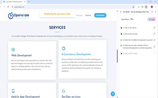 theTestRo  from Chrome web store to be run with OffiDocs Chromium online