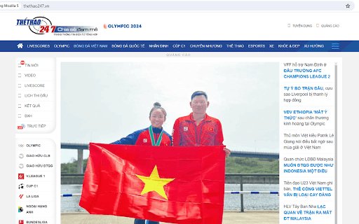 thethao247  from Chrome web store to be run with OffiDocs Chromium online