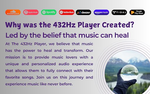 The Ultimate 432Hz Converter: Transform music on Spotify, YouTube  more  from Chrome web store to be run with OffiDocs Chromium online