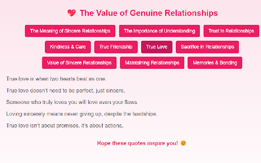 The Value of Genuine Relationships from Chrome web store to be run with OffiDocs Chromium online The Value of Genuine Relationships from Chrome web store to be run with OffiDocs Chromium online