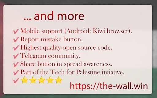 The wall Boycott assistant  from Chrome web store to be run with OffiDocs Chromium online