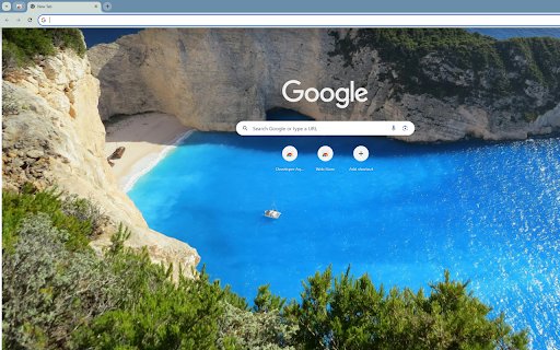 the worlds most beautiful and blue strait from above  from Chrome web store to be run with OffiDocs Chromium online