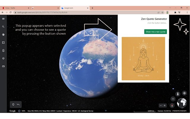 The Zen Quote Extension  from Chrome web store to be run with OffiDocs Chromium online