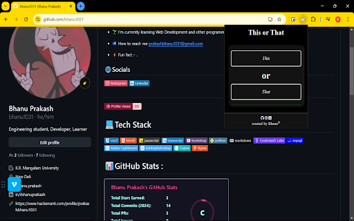 This or That  from Chrome web store to be run with OffiDocs Chromium online
