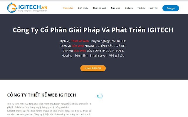 Thiết kế web IGITECH da Chrome web store para ser executado com OffiDocs Chromium online