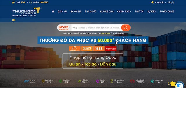 THƯƠNG ĐÔ LOGISTICS CÔNG CỤ ĐẶT HÀNG aus dem Chrome Web Store wird mit OffiDocs Chromium online betrieben