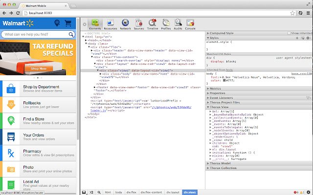 Thorax Inspector dal Chrome Web Store da eseguire con OffiDocs Chromium online
