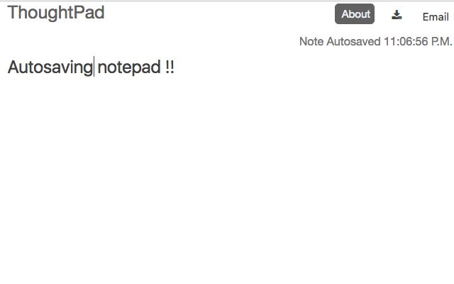ThoughtPad Autosaving Online Notepad  from Chrome web store to be run with OffiDocs Chromium online