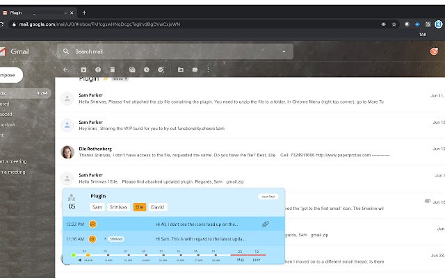 Thrdzz: Gmail Conversation Threads Navigator aus dem Chrome Web Store, der mit OffiDocs Chromium online ausgeführt werden soll