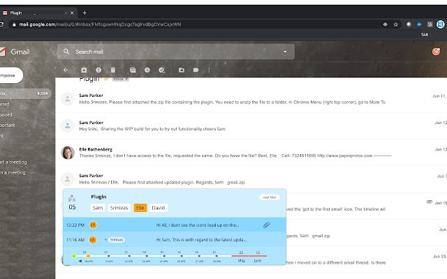 Thrdzz: Navegador de tópicos de conversa do Gmail da Chrome Web Store para ser executado com OffiDocs Chromium online