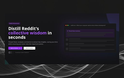 Thread Vision Reddit Thread Summarizer  from Chrome web store to be run with OffiDocs Chromium online