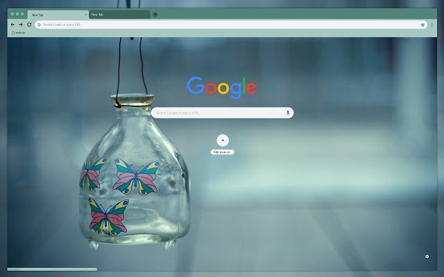 Drei Schmetterlinge auf einem Glas aus dem Chrome-Webshop, die mit OffiDocs Chromium online ausgeführt werden sollen
