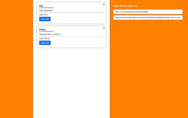 Thuisbezorgd samen bestellen  from Chrome web store to be run with OffiDocs Chromium online