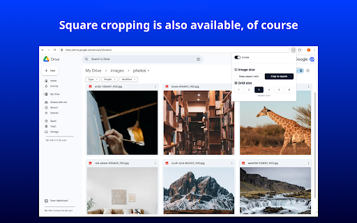 Thumbnail Enlarger for Google Drive  from Chrome web store to be run with OffiDocs Chromium online