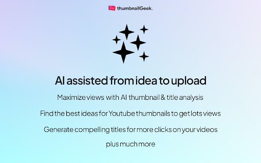 ThumbnailGeek AI Youtube Thumbnail Tester  from Chrome web store to be run with OffiDocs Chromium online