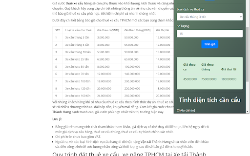 Thuê Xe Cẩu TPHCM from Chrome web store to be run with OffiDocs Chromium online Thuê Xe Cẩu TPHCM from Chrome web store to be run with OffiDocs Chromium online