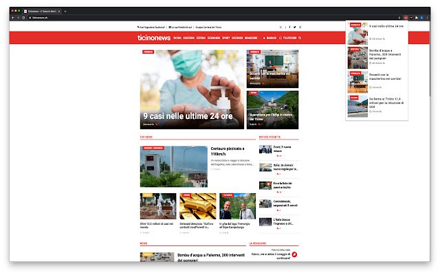 TicinoNews mula sa Chrome web store na tatakbo sa OffiDocs Chromium online