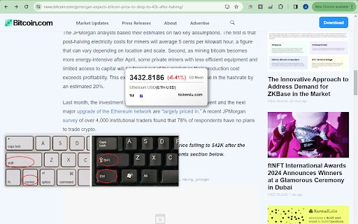 TickerDu  from Chrome web store to be run with OffiDocs Chromium online