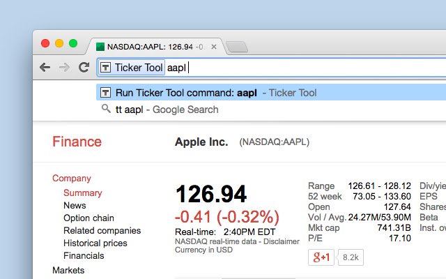 Ticker Tool จาก Chrome เว็บสโตร์ที่จะรันด้วย OffiDocs Chromium ทางออนไลน์