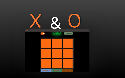 Tic Tac Toe  from Chrome web store to be run with OffiDocs Chromium online