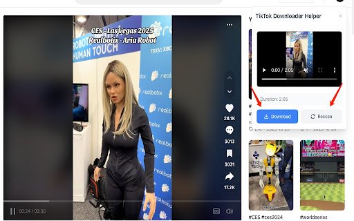 tik tok downloader  from Chrome web store to be run with OffiDocs Chromium online