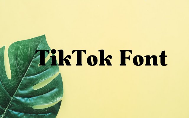 Chrome वेब स्टोर से tiktok फॉन्ट को OffiDocs क्रोमियम ऑनलाइन के साथ चलाया जाएगा