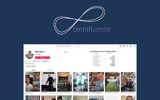 TikTok Influencer Insights | Omnifluence.io  from Chrome web store to be run with OffiDocs Chromium online