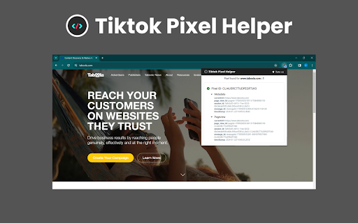 Tiktok PIxel Helper  from Chrome web store to be run with OffiDocs Chromium online