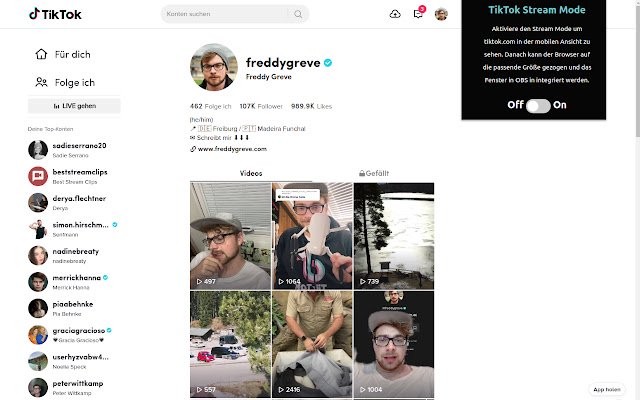 TikTok Stream Mode  from Chrome web store to be run with OffiDocs Chromium online
