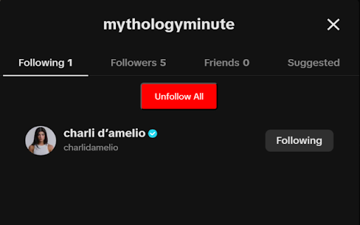 TikTok Unfollower  from Chrome web store to be run with OffiDocs Chromium online