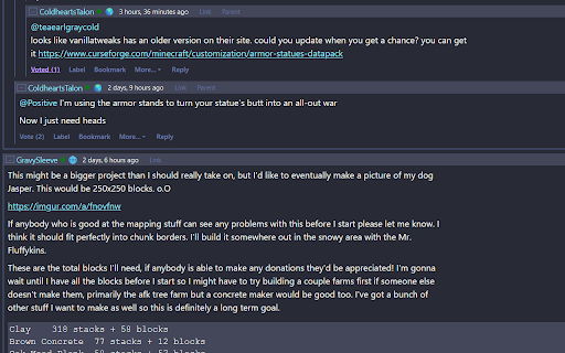 Tildes MC Status Indicators  from Chrome web store to be run with OffiDocs Chromium online Tildes MC Status Indicators  from Chrome web store to be run with OffiDocs Chromium online