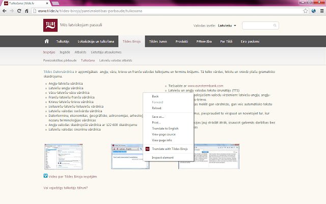 Tilde Translator  from Chrome web store to be run with OffiDocs Chromium online