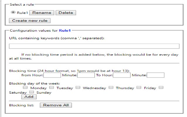 Time based URL blocking  from Chrome web store to be run with OffiDocs Chromium online