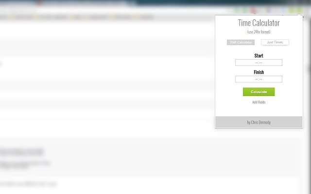 ماشین حساب زمان از فروشگاه وب Chrome برای اجرا با OffiDocs Chromium به صورت آنلاین