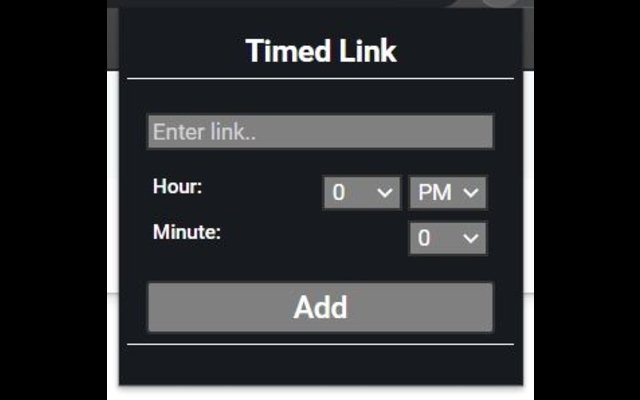 Timed Link de la boutique en ligne Chrome à exécuter avec OffiDocs Chromium en ligne