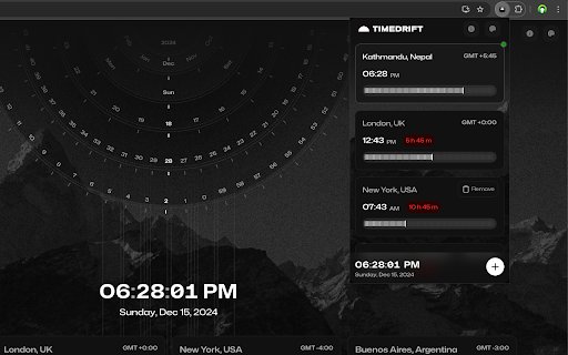 Timedrift  from Chrome web store to be run with OffiDocs Chromium online