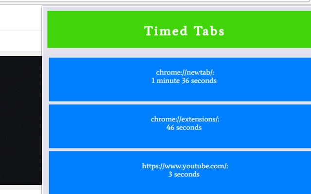 Mga naka-time na tab mula sa Chrome web store na tatakbo sa OffiDocs Chromium online