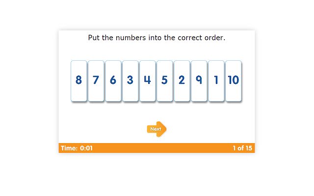 Timed Test: Counting 1 100  from Chrome web store to be run with OffiDocs Chromium online