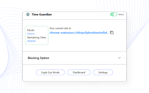 Time Guardian  from Chrome web store to be run with OffiDocs Chromium online