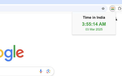 Time in India  from Chrome web store to be run with OffiDocs Chromium online