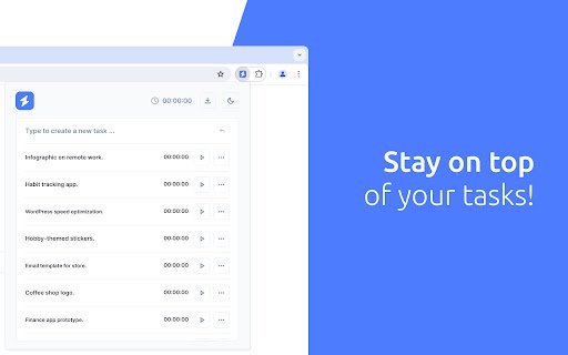TimeKeeper  from Chrome web store to be run with OffiDocs Chromium online