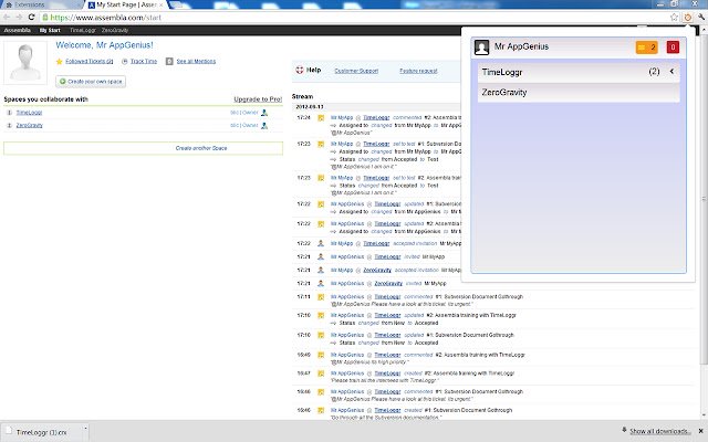 TimeLoggr  from Chrome web store to be run with OffiDocs Chromium online